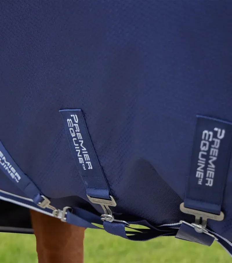 Premier Equine Stratus 600D Series 200g 7'0 Turnout Rug With Classic Neck Cover in Navy-4