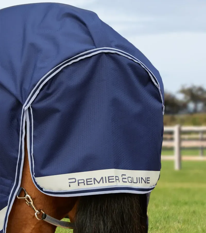 Premier Equine Stratus 600D 200g Turnout Rug With Classic Neck Cover in Navy-5