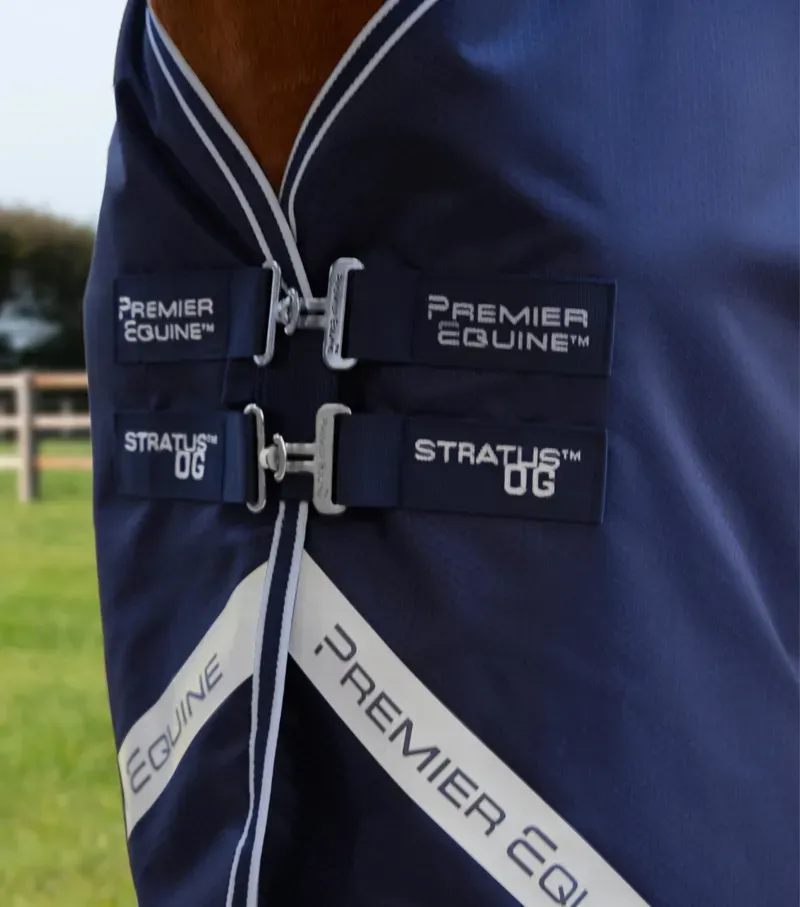 Premier Equine Stratus 600D Series 0g Original Turnout Rug in Navy-2