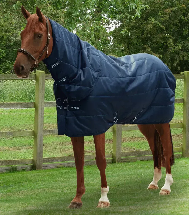 Premier Equine 400g Stratus Stable Rug With Neck Cover in Navy