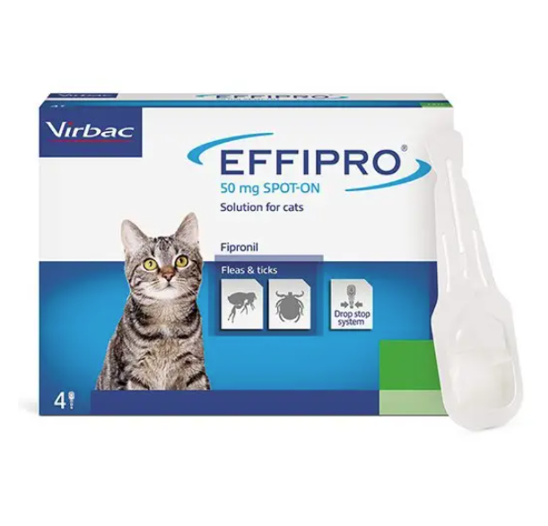 Virbac Effipro Spot On for Cats - Single Pack 4-pipettes