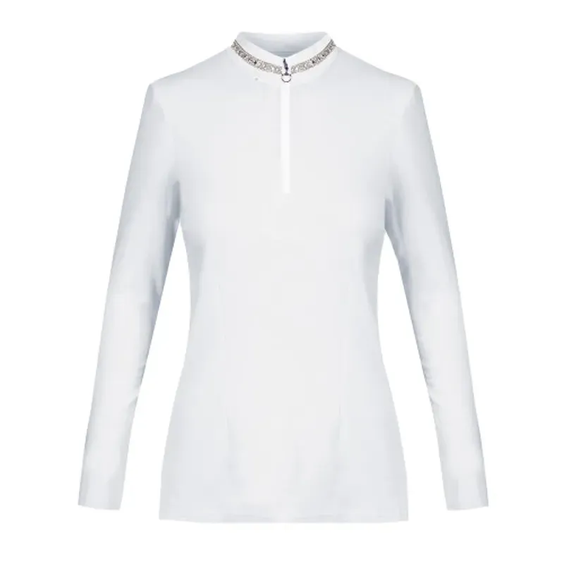 Equetech Luxe Crystal Thermal Stock Shirt in White