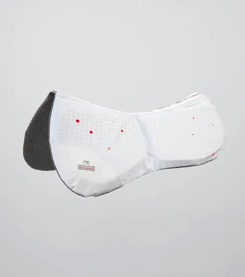 Premier Equine Full Tech Grip Pro Anti-Slip Correction Saddle Pad in White