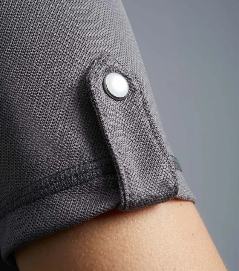 Premier Equine Ladies Amia Technical Short Sleeve Riding Top in Anthracite Grey-4