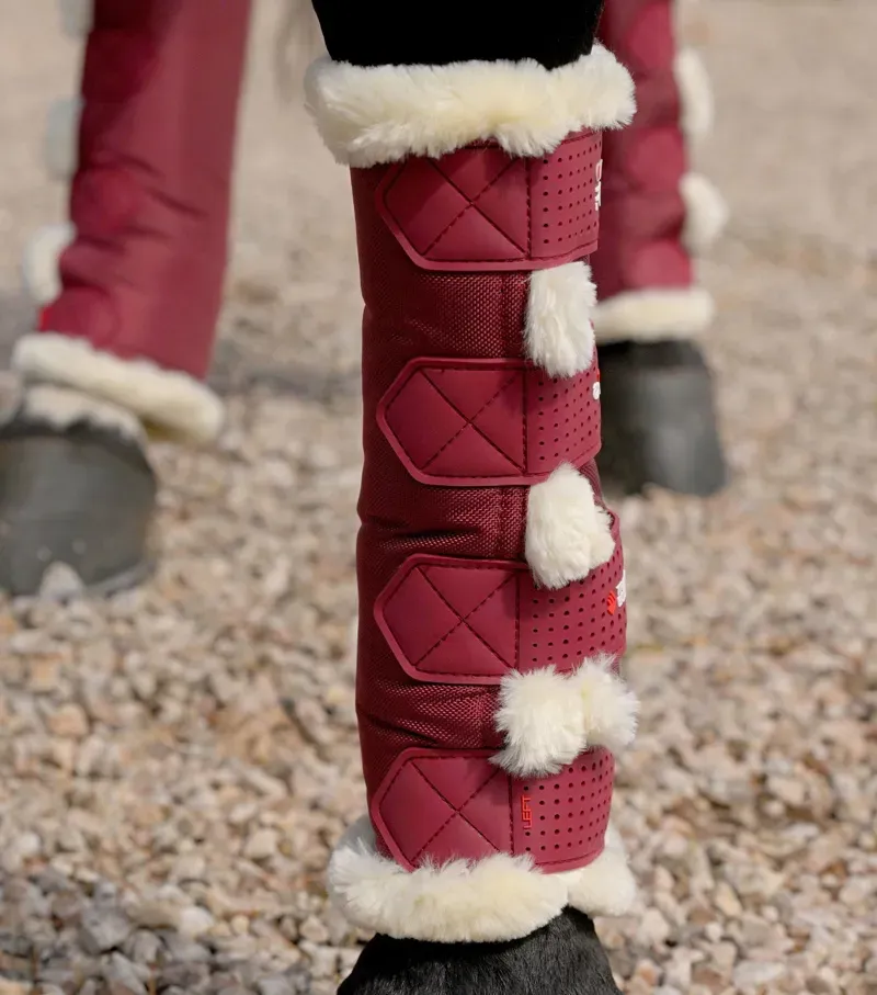Premier Equine Int. Ltd. Techno Wool Travel Boots in Burgundy-3