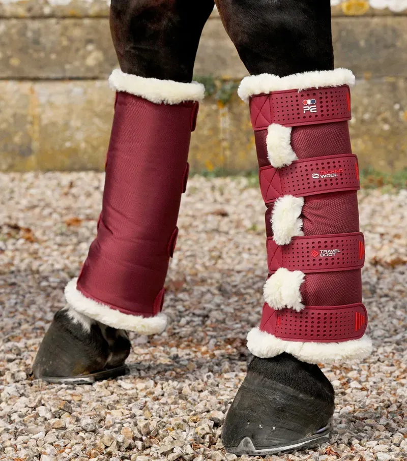 Premier Equine Int. Ltd. Techno Wool Travel Boots in Burgundy-4