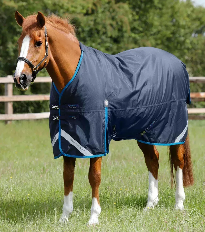 Premier Equine Titan 450g Original Turnout Rug in Navy