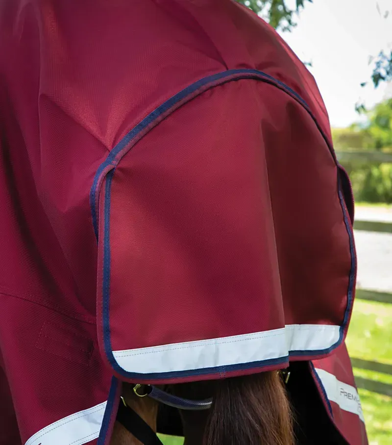Premier Equine Titan 50g Turnout Rug With Classic Neck Cover in Burgundy-4