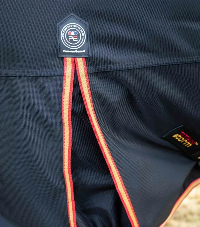 Premier Equine Titan Storm 450g Combo Turnout Rug with Snug-Fit Neck in Black-3