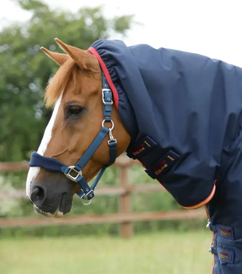 Premier Equine Titan Storm 450g Combo Turnout Rug with Snug-Fit Neck in Navy-1