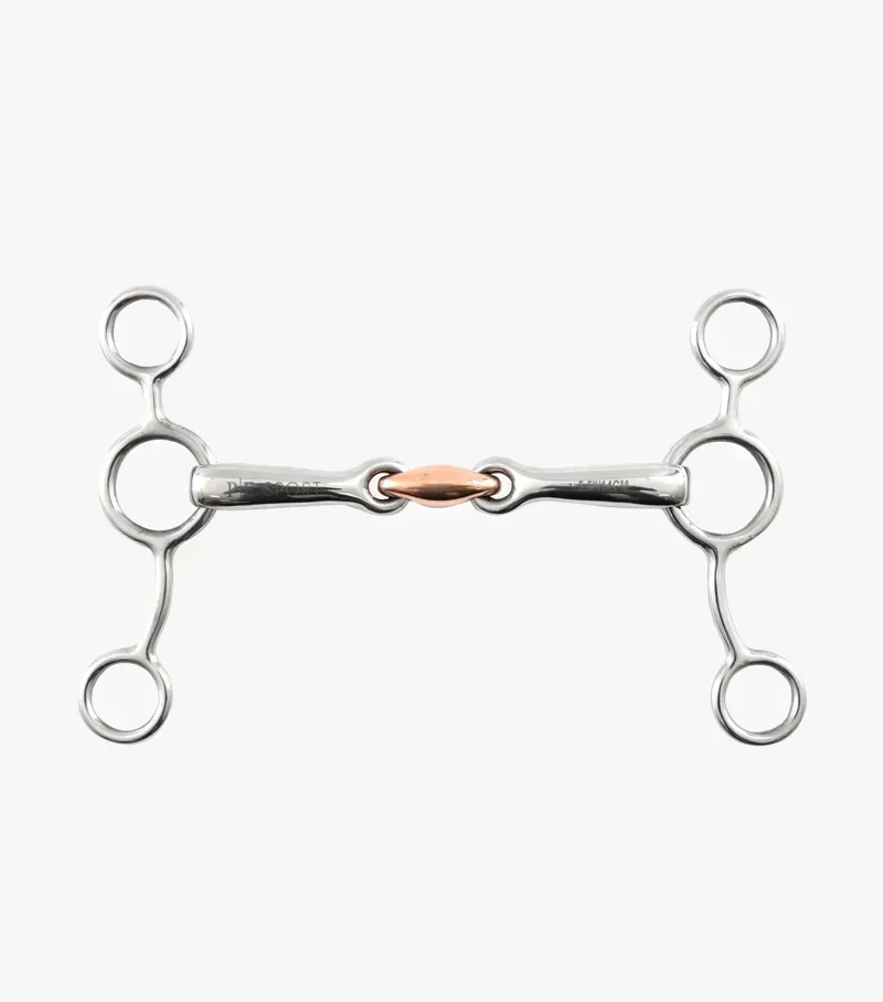Premier Equine Tom Thumb Bit With Copper Lozenge in Silver