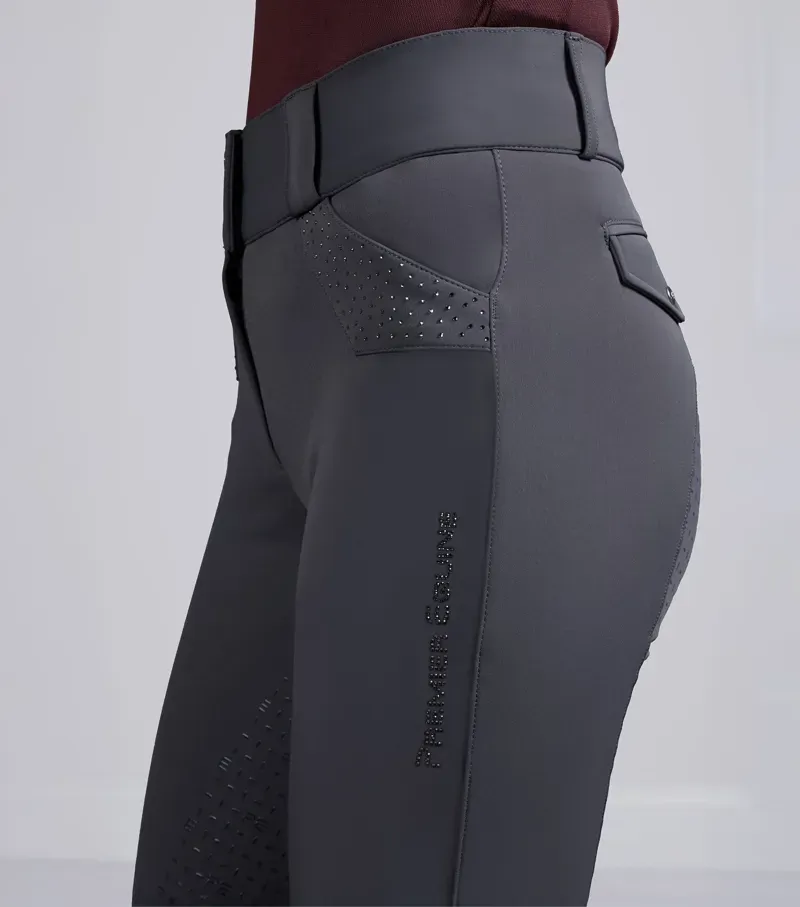 Premier Equine Int. Women's Size 32 Torino II Gel Full Seat Riding Breeches in Anthracite-1