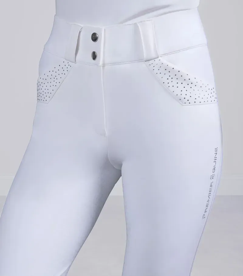 Premier Equine Int. Women's Size 28 Torino II Gel Full Seat Riding Breeches in White-3
