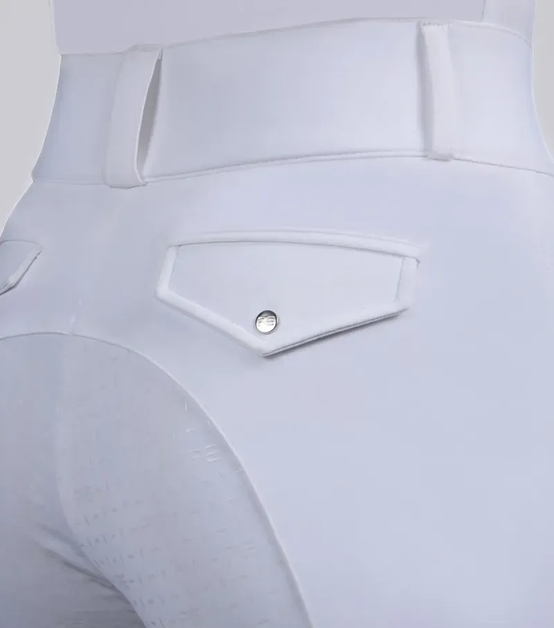 Premier Equine Int. Women's Size 24 Torino II Gel Full Seat Riding Breeches in White-4