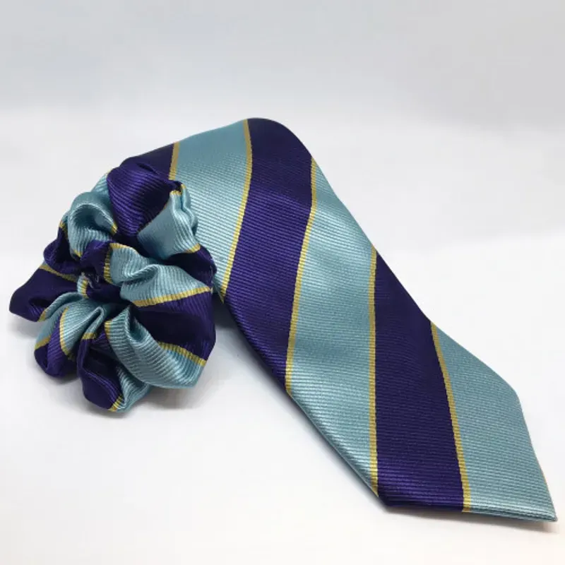 Equetech Kid's PC Striped Tie in Blue