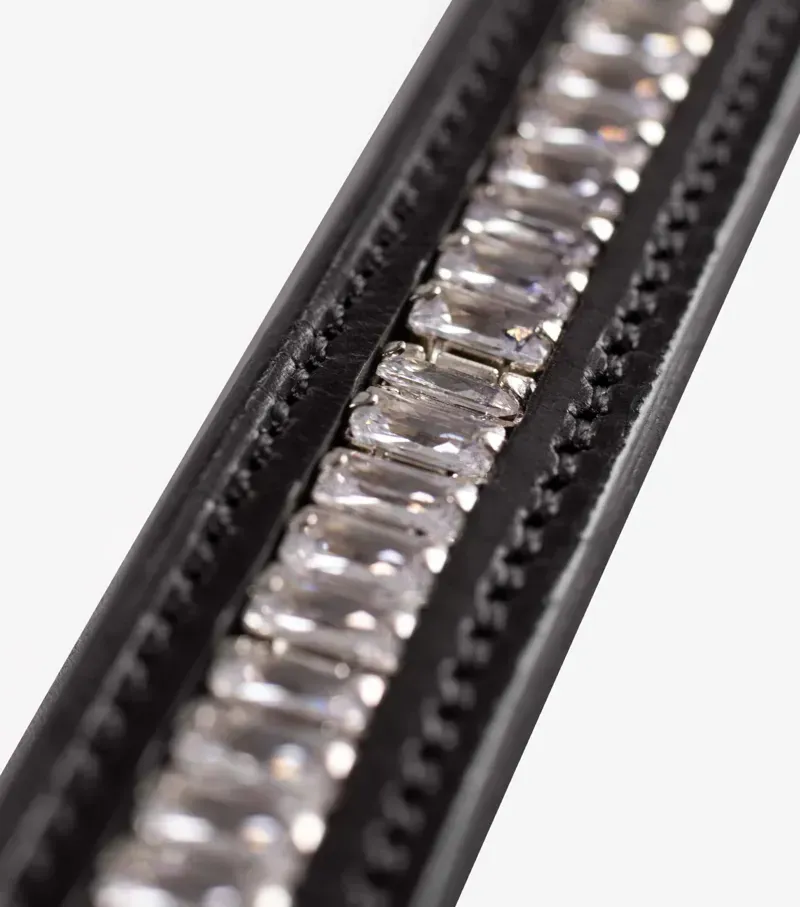Premier Equine Trovare Crystal Browband in Black-2