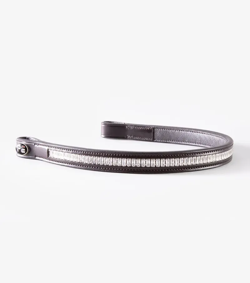 Premier Equine Trovare Crystal Browband in Brown
