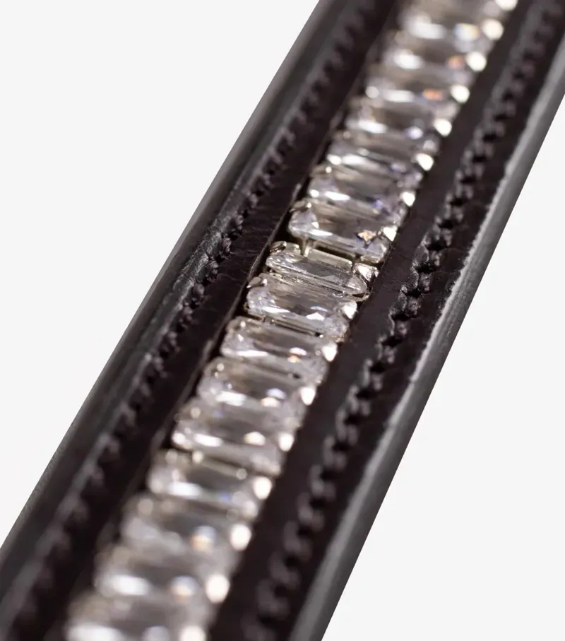 Premier Equine Trovare Crystal Browband in Brown-2