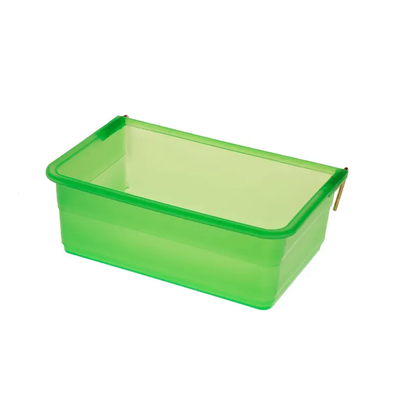Eton 800 ml Plastic Hook On Rectangle Cup C/W Metal Hooks in Green