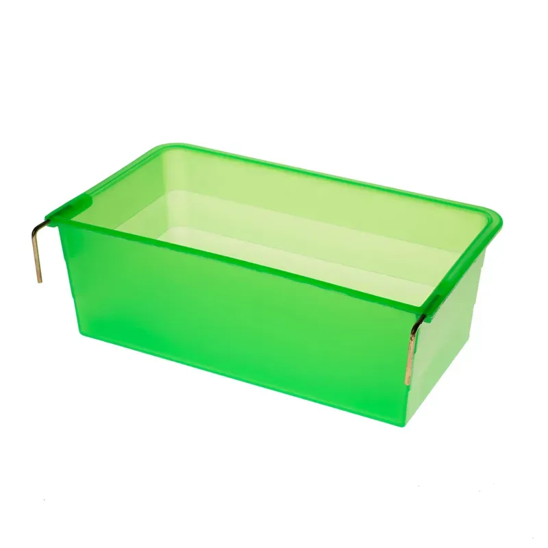 Eton 1400 ml Plastic Hook On Rectangle Cup C/W Metal Hooks in Green