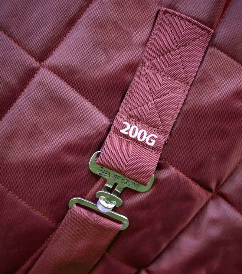 Premier Equine 200g Tuscan Stable Rug in Burgundy-3