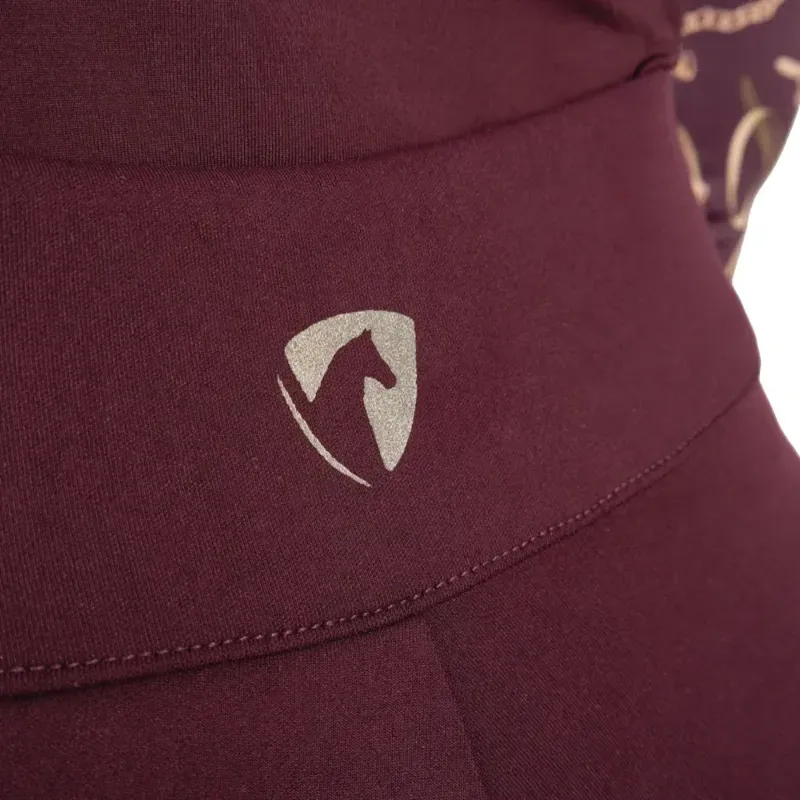 Hy Equestrian Elevate Heritage Riding Tights in Berry-4
