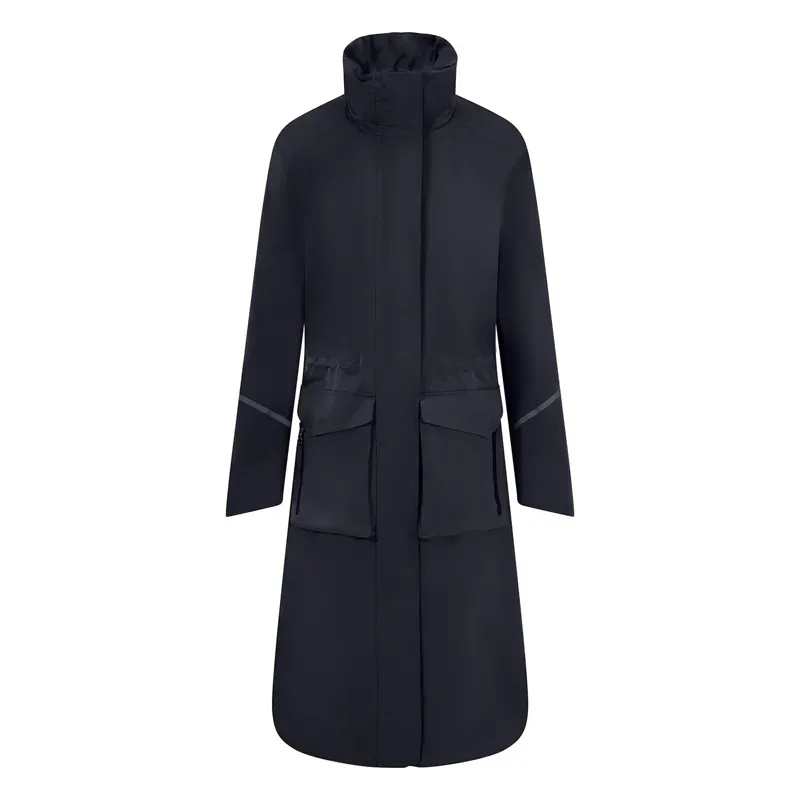 Equetech Utopia Luxe Long Waterproof Riding Coat in Navy
