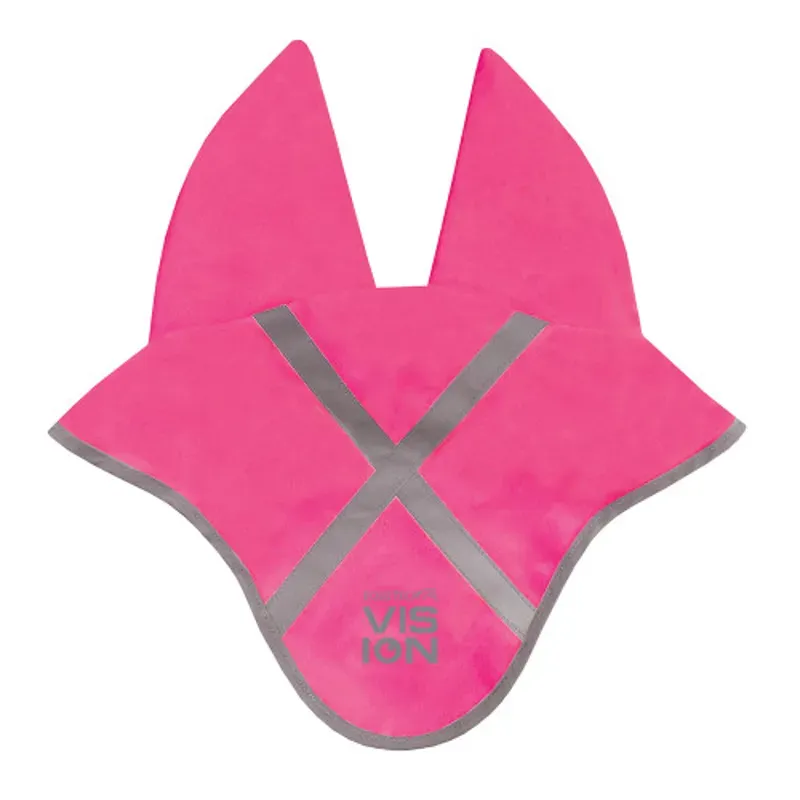 Equetech Hi-Vis Vision Acoustic Soundless Ear Bonnet in Pink