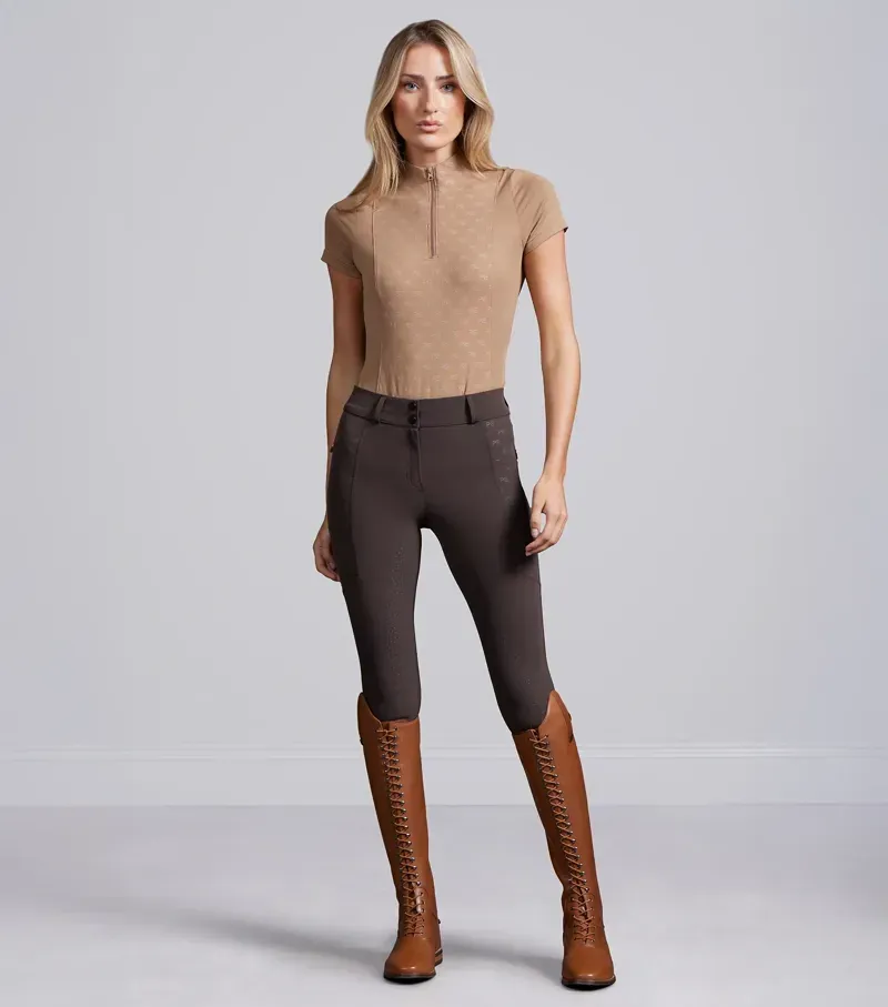 Premier Equine Int. Women's Size 24 Valerius Gel Full Seat Riding Breeches in Brown