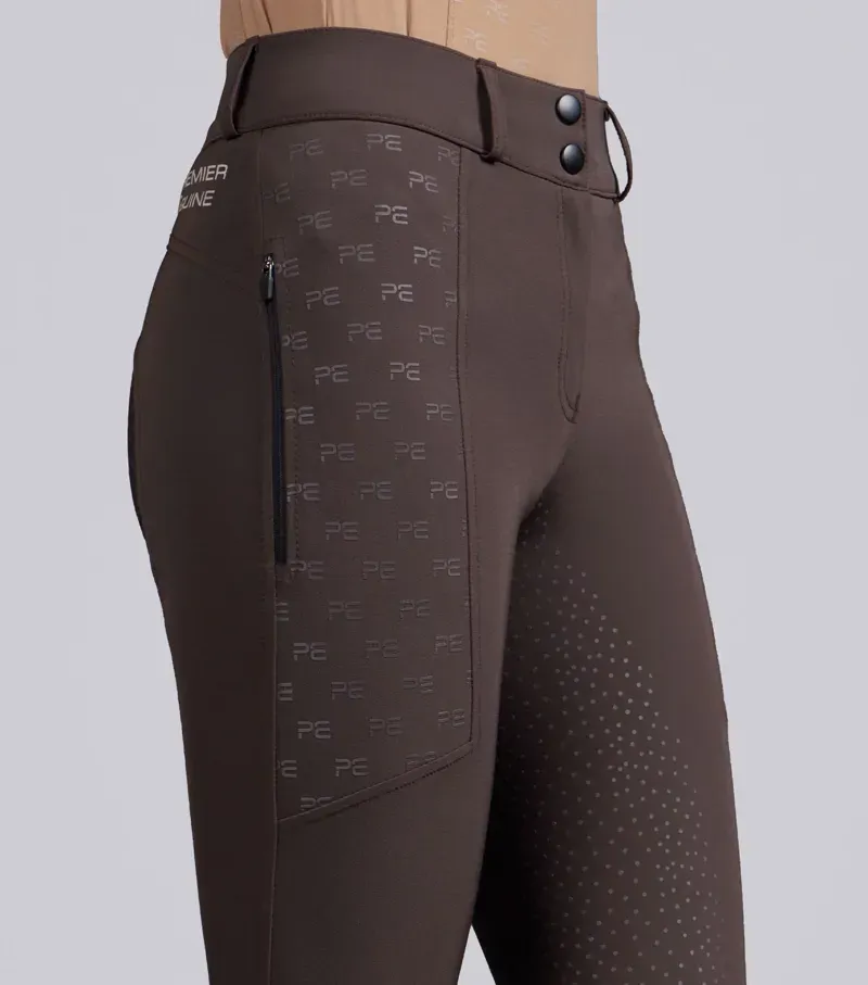 Premier Equine Int. Women's Size 30 Valerius Gel Full Seat Riding Breeches in Brown-2