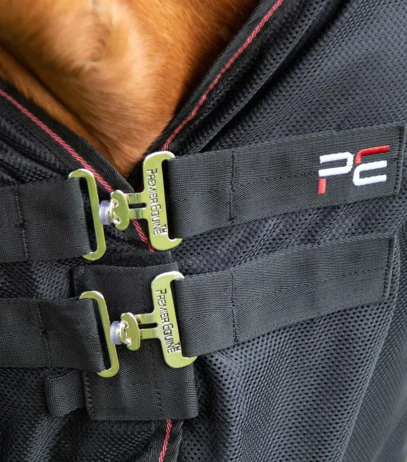 Premier Equine Ventoso Mesh Cooler in Black-2