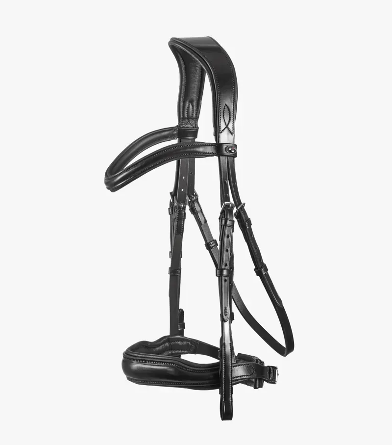 Premier Equine Cob Verdura Anatomic Snaffle Bridle in Black-3