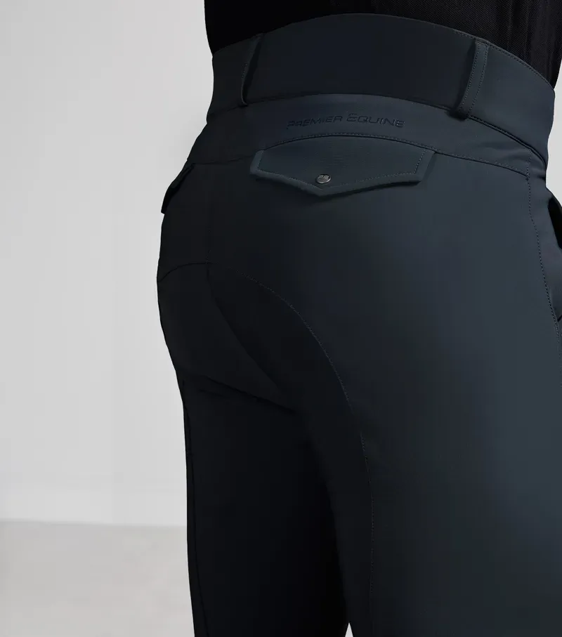 Premier Equine Int. Men's Size 28 Verismo Gel Knee Riding Breeches in Anthracite-2