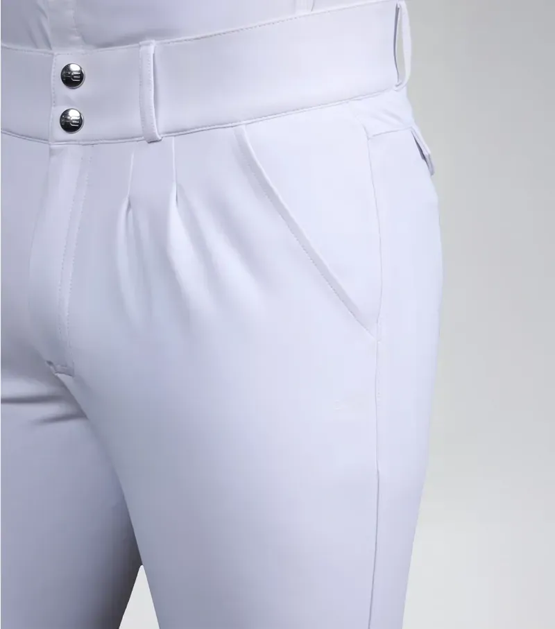 Premier Equine Int. Men's Size 38 Verismo Gel Knee Riding Breeches in White-4