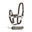 Bitz Soft Handle Two Tone Headcollar Lead Rope Set in Brown